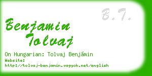 benjamin tolvaj business card